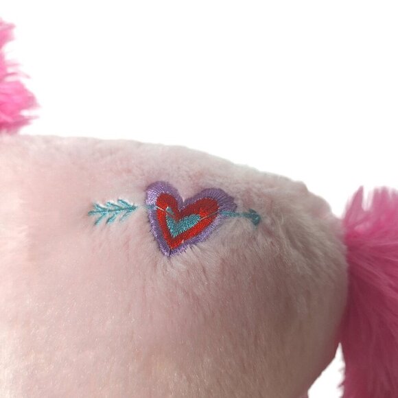 Dan Dee Pink Unicorn Plush Valentine Heart Arrow Stuffed Animal 2016 13" - Picture 8 of 10